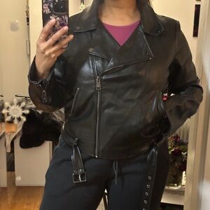 Elodie Black Leather Jacket